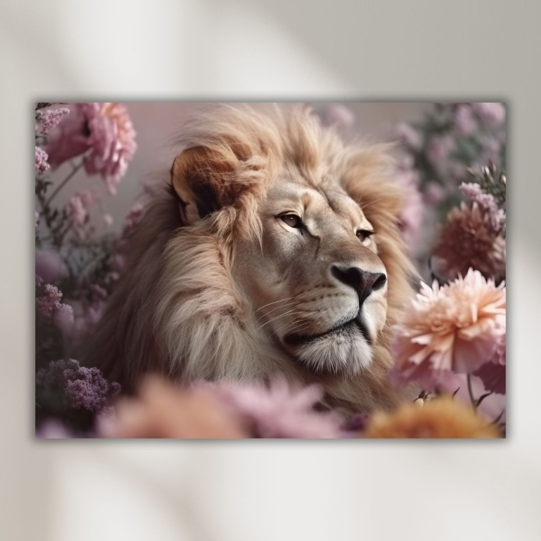 Canvas slika Lav i cveće