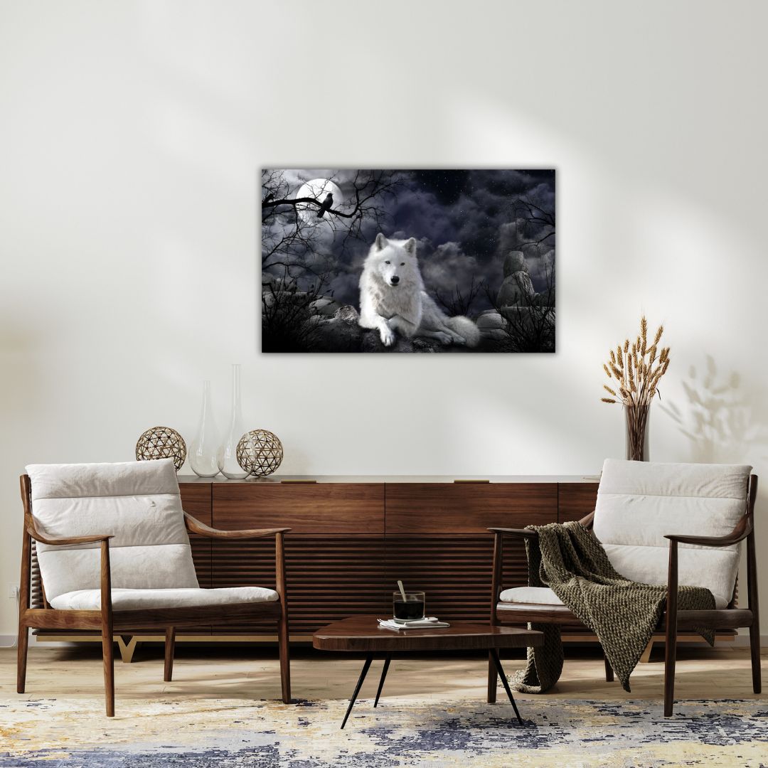 Canvas slika Beli vuk